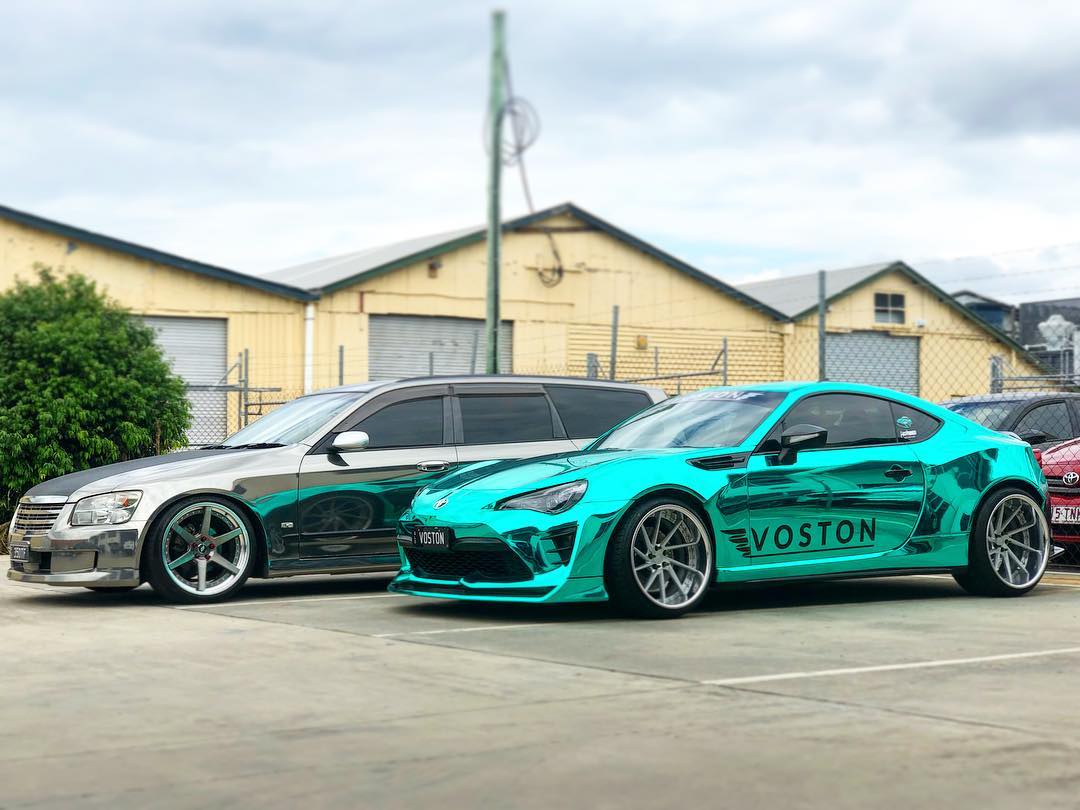 Chrome-wrapped twin builds finished at The Car Spa